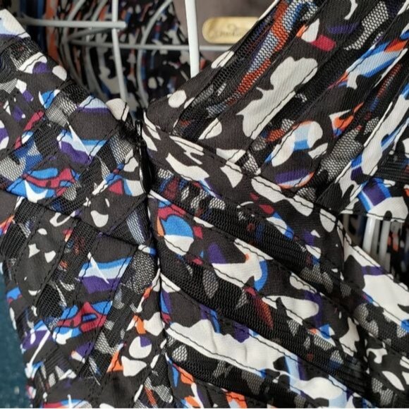 NWT Parker Zulma Halter Mesh Panel Fit & Flare Dress Size Small - Picture 8 of 13